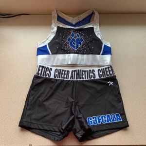 Rebel Cheer Athletics Sports Bra and Shorts
